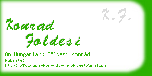 konrad foldesi business card